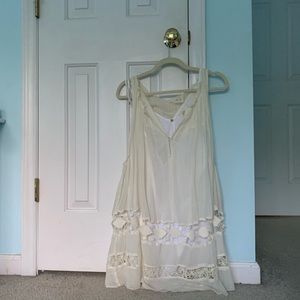 White Free People dress with slip underneath!
